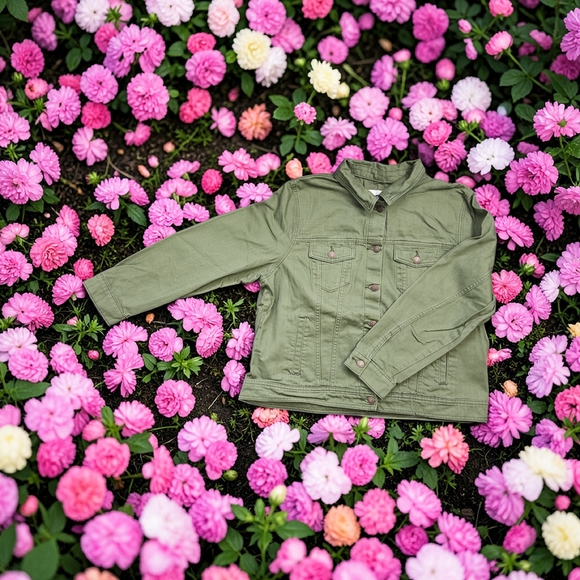 Old Navy Jackets & Blazers - Old Navy Olive Green Jean Jacket